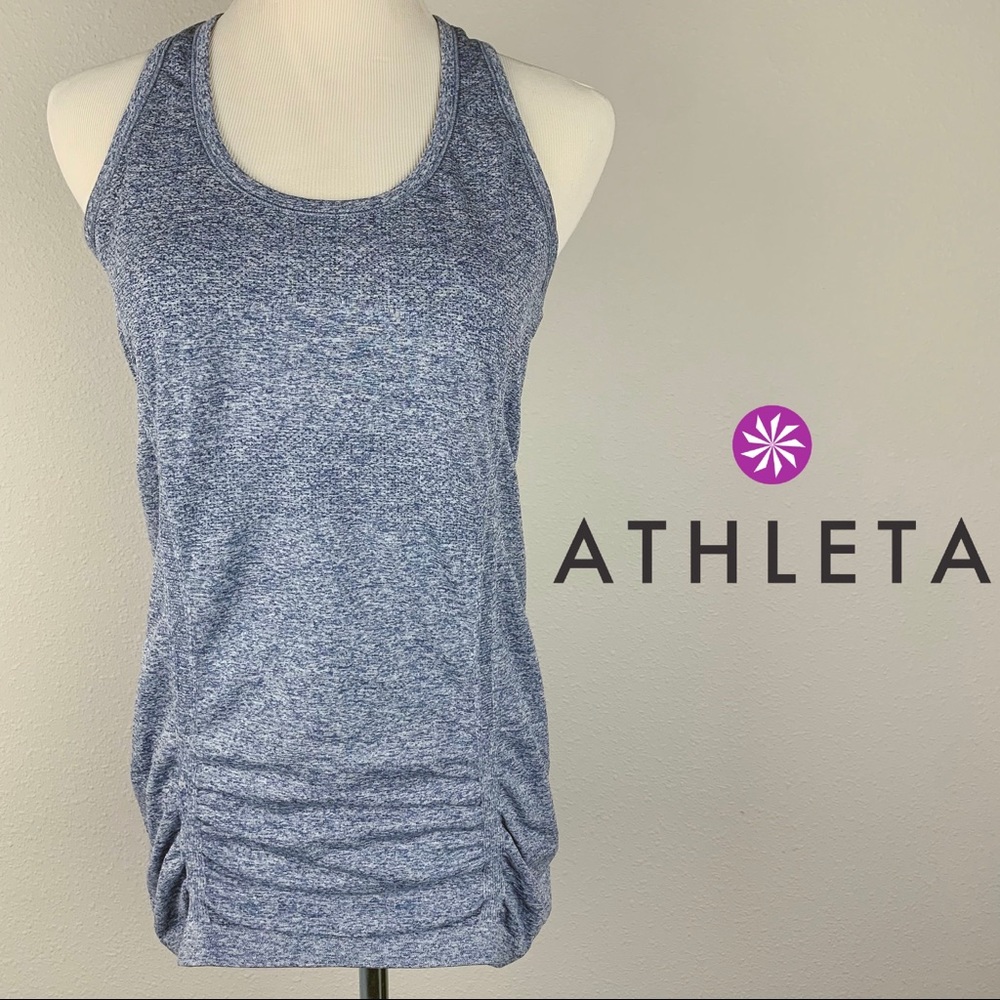 Athleta Fastest Track Tank, heather blue, M